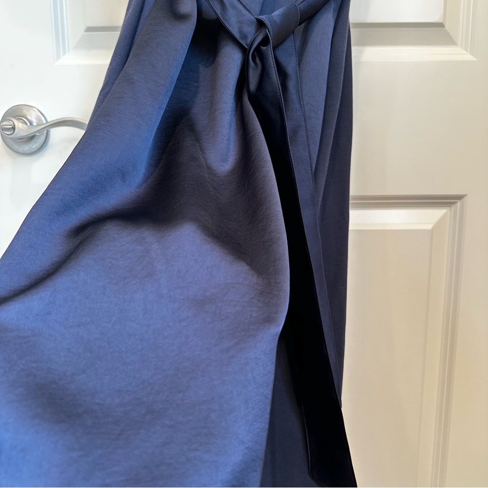 SOLD!on eBay Weekend MaxMara Label-cut Giro Belted Jersey &Satin Midi Dress - Picture 11 of 17